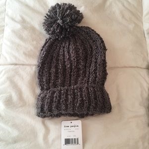 Free people charcoal beanie/hat